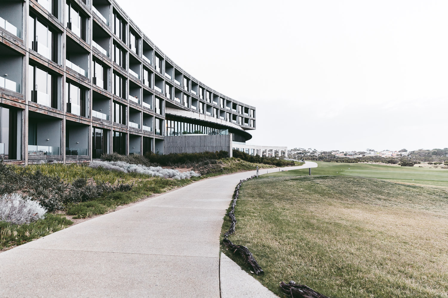 RACV Torquay building overlooking the golf course and ocean